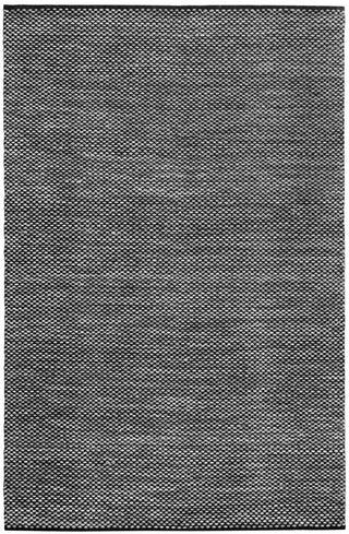 CHENNAI Black Grey Wool Rug - Trends Rugs