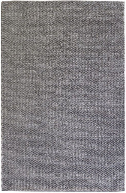 charcoal wool weave plait rug 