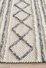 Studio Milly Textured Woollen Rug White Grey