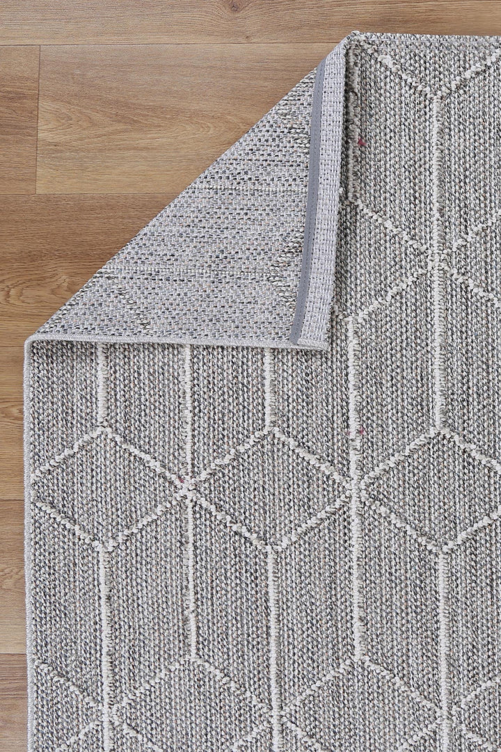 Villa Totori Ash Geometric Flatweave Rug