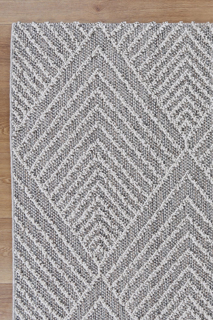 Villa Menapi Ash Geometric Flatweave Rug
