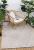 Villa Onika Beige Geometric Flatweave Rug