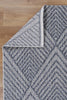 Villa Naka Charcoal Geometric Flatweave Rug