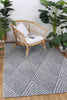 Villa Naka Charcoal Geometric Flatweave Rug