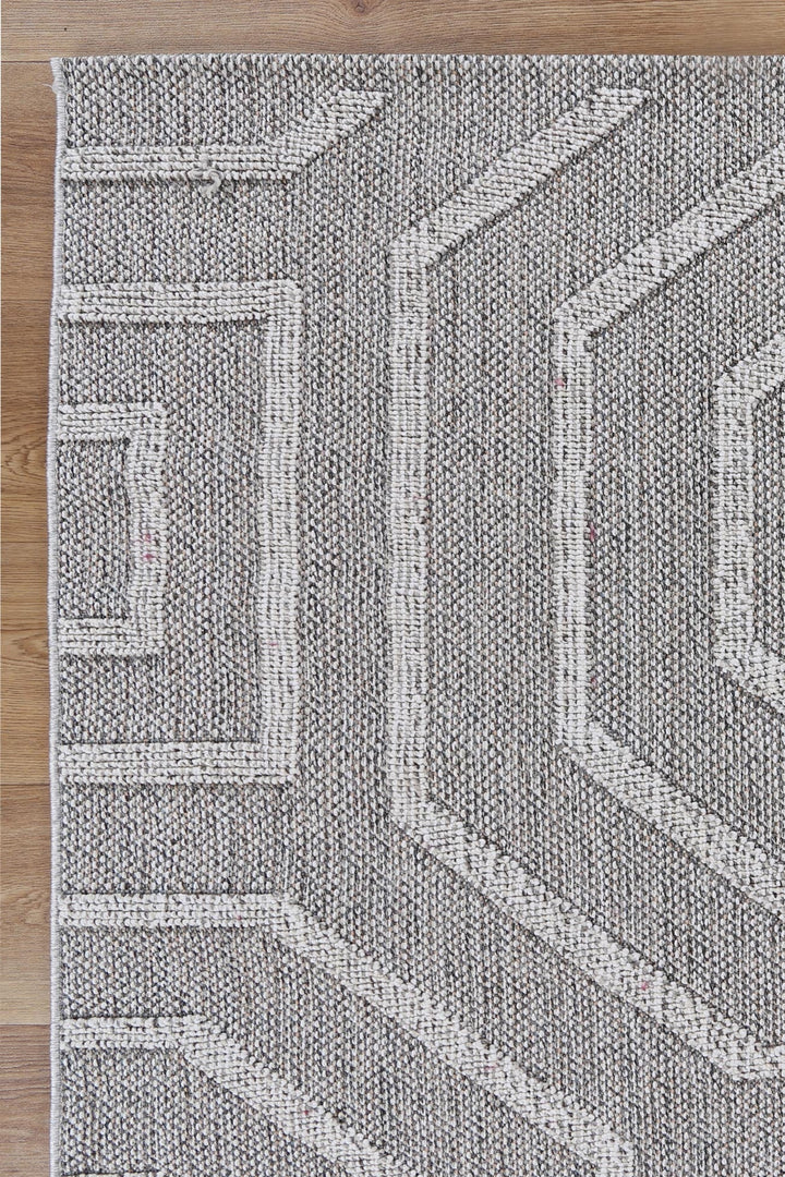 Villa Suri Ash Geometric Flatweave Rug
