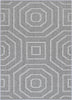 Villa Devesi Grey Geometric Flatweave Rug