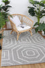Villa Devesi Grey Geometric Flatweave Rug