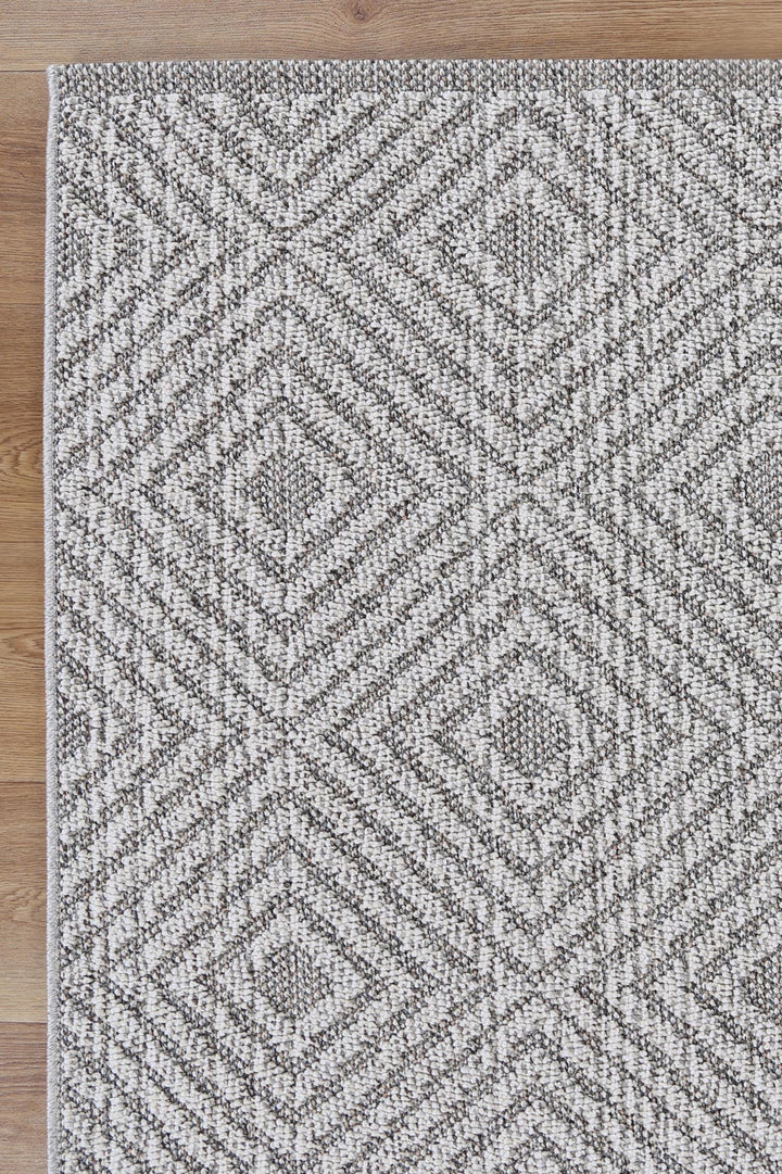 Villa Walasi Ash Geometric Flatweave Rug