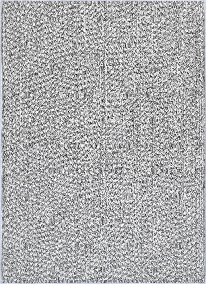 Villa Fugui Grey Geometric Flatweave Rug
