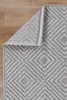 Villa Fugui Grey Geometric Flatweave Rug