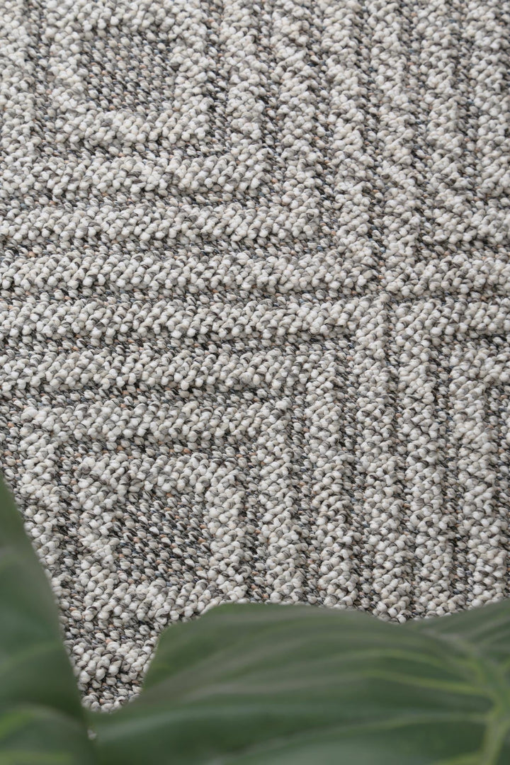 Villa Fugui Grey Geometric Flatweave Rug