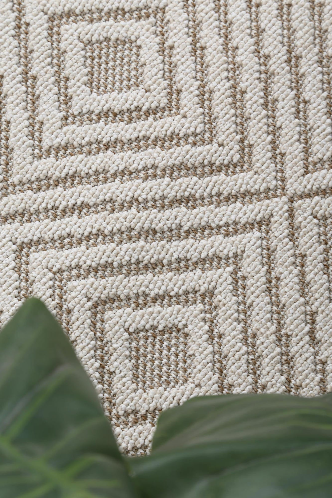 Villa Wickham Beige Geometric Flatweave Rug