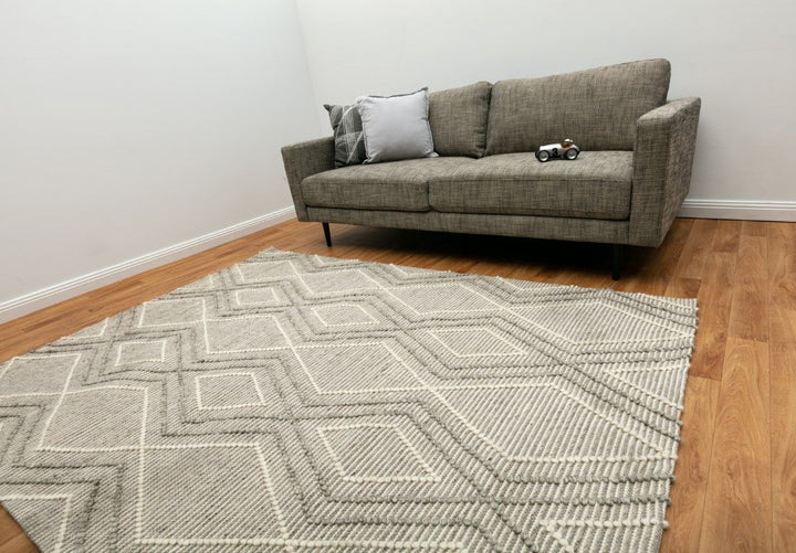 Anita Silver Grey Wool Rug