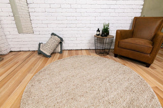 AVENUE BEIGE ROUND RUG - Trends Rugs