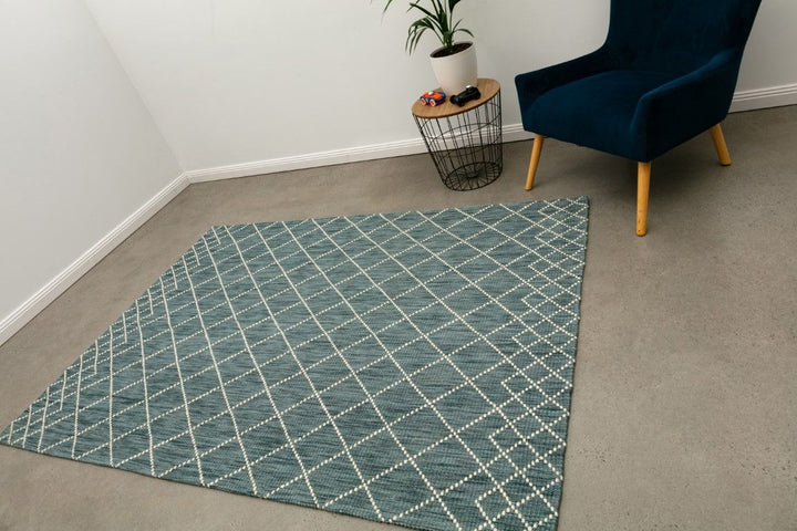 BELLEVUE GREY TEAL 560 RUG