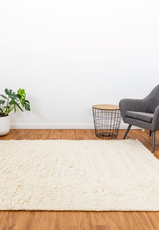 BOHO WOOL WHITE / CREAM Rug