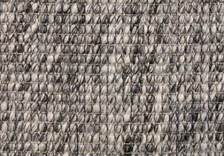 Detailed view of Dasha Dark Grey Wool Rug featuring black and white patterns