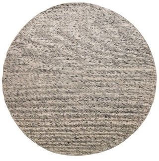 Dasha Grey Wool Rug Round - Trends Rugs