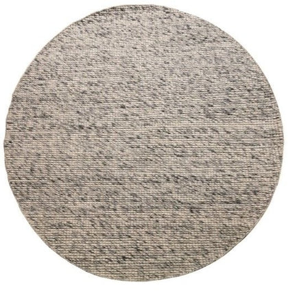 Dasha Grey Wool Rug Round