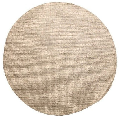 Dasha Light Grey Wool Rug Round