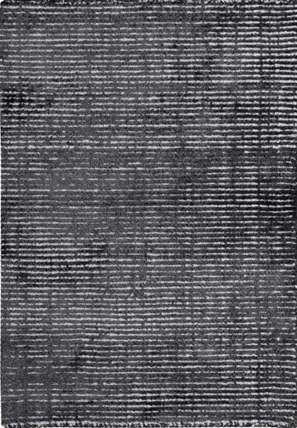 HAMPTON CHARCOAL WHITE Wool Viscose Rug