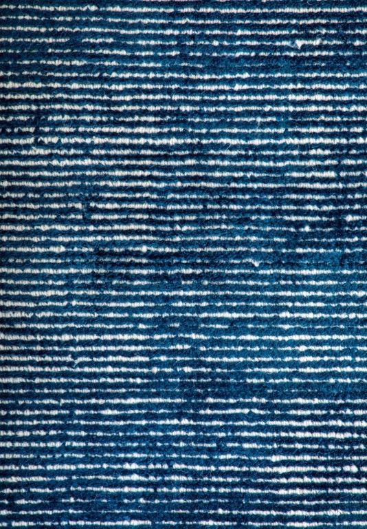 HAMPTON INDIGO WHITE Viscose Wool Rug