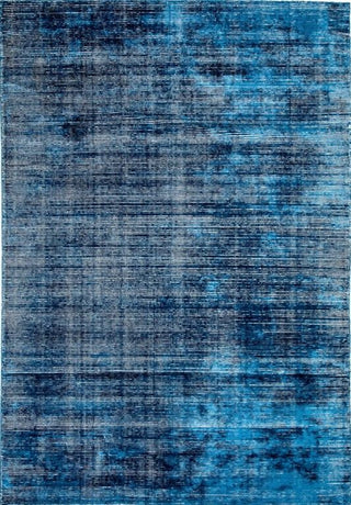 HAMPTON INDIGO WHITE Viscose Wool Rug - Trends Rugs