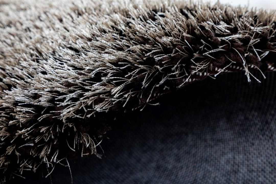 Lucas Beige Brown Black Shaggy Rug