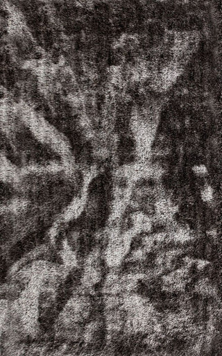 Lucas Brown Black Grey Black Shaggy Rug - Trends Rugs