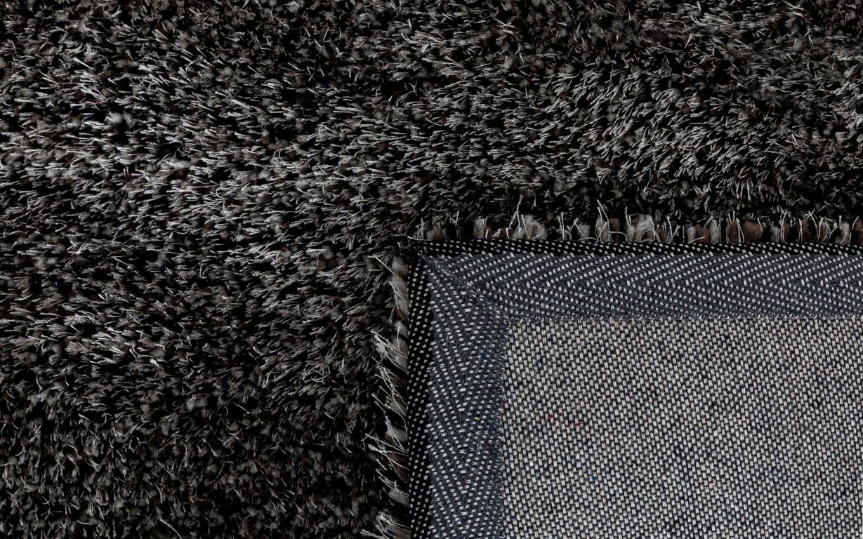Lucas Brown Black Grey Black Shaggy Rug
