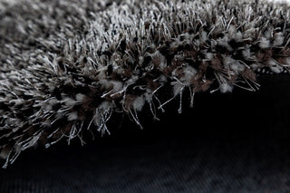 Lucas Brown Black Grey Black Shaggy Rug - Trends Rugs